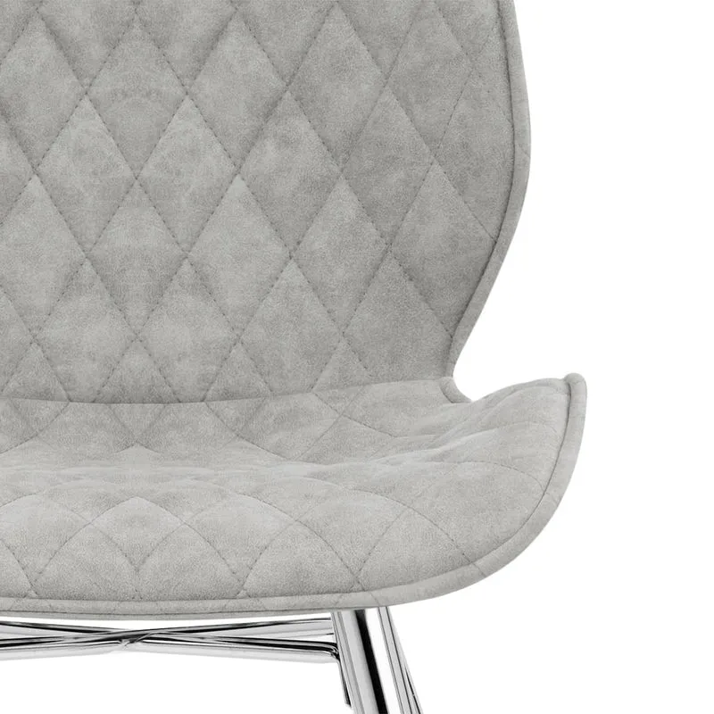 Chaise Faux Cuir Antique - Lux Gris