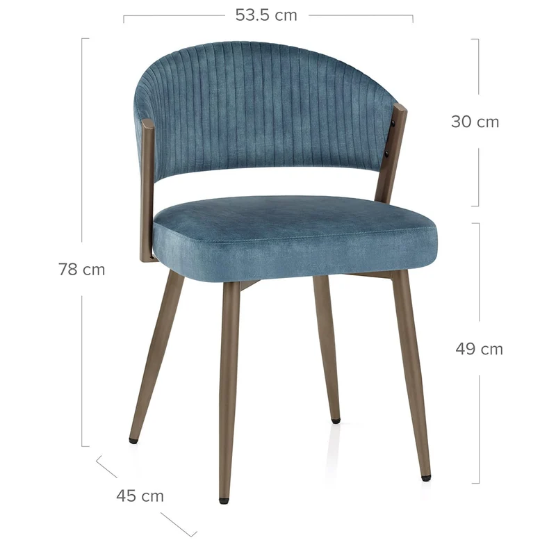 Chaise Velours - Lusso Bleu