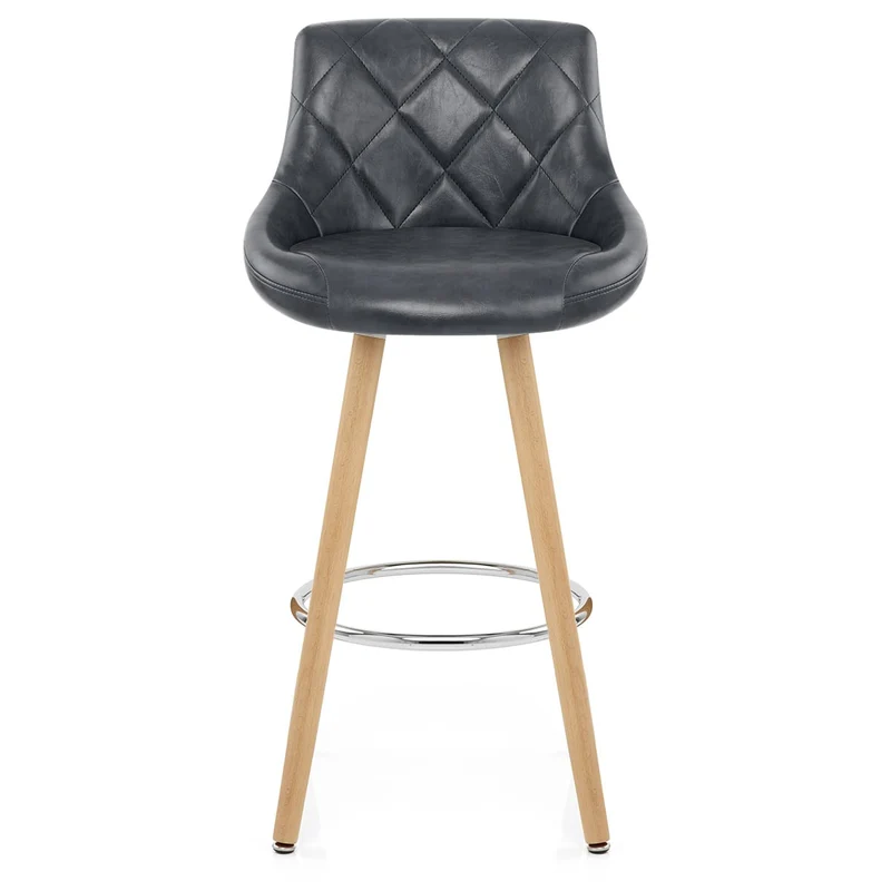 Tabouret de Bar Faux Cuir Antique - Fuse Bleu Foncé