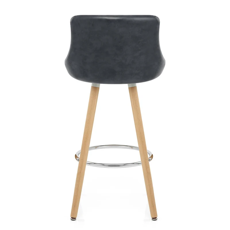 Tabouret de Bar Faux Cuir Antique - Fuse Bleu Foncé