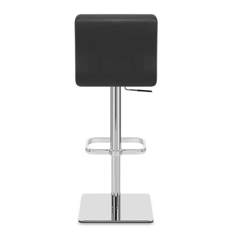 Chaise de Bar Cuir Chrome - Lush Noir
