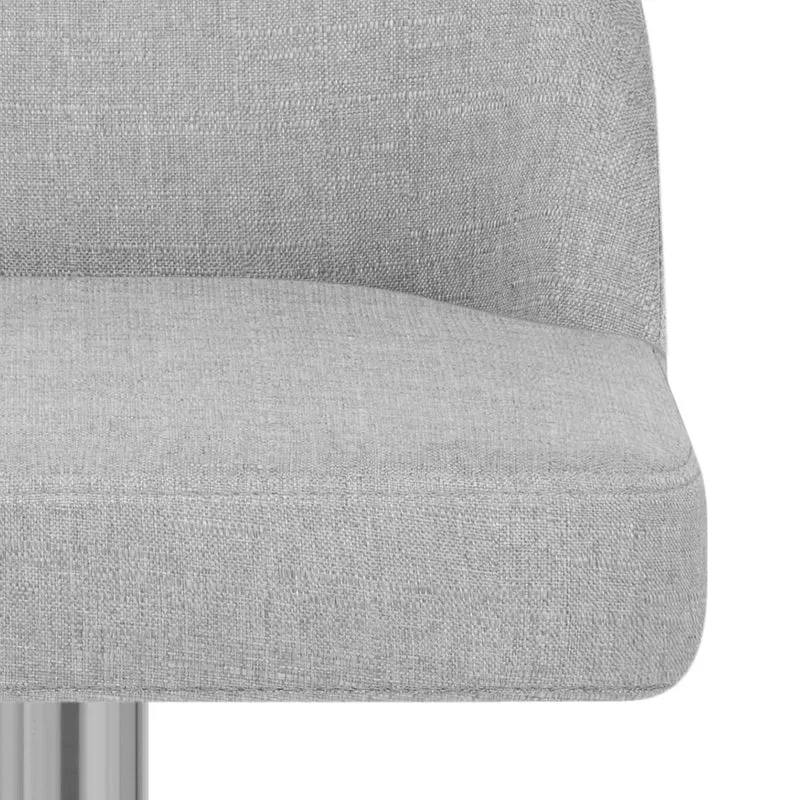 Tabouret de Bar Tissu Chrome Brossé - Mimi Gris