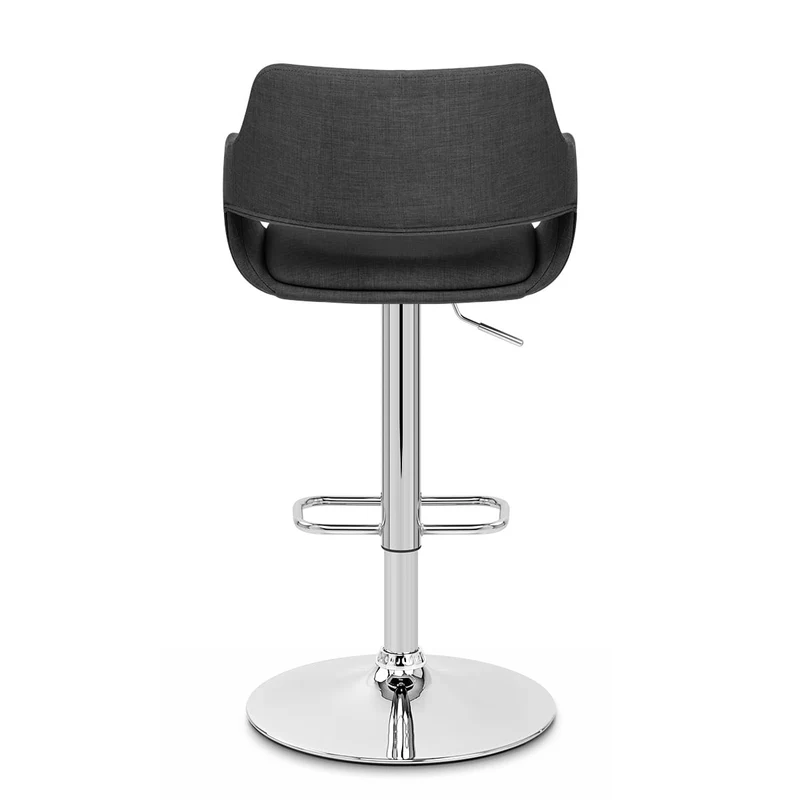 Chaise de bar Chrome Tissu - Nuevo Gris Foncé