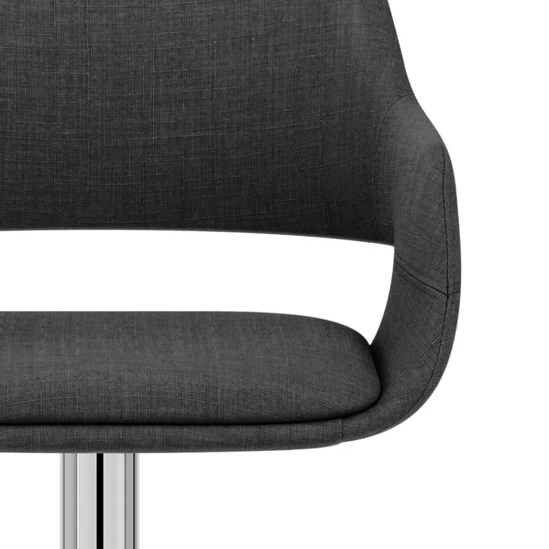 Chaise de bar Chrome Tissu - Nuevo Gris Foncé