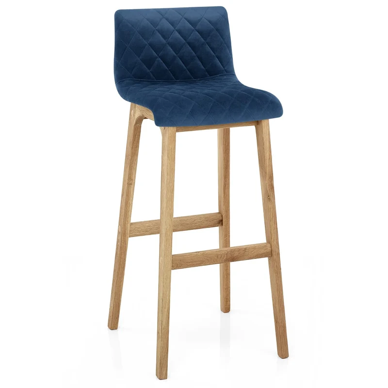 Tabouret de Bar Velours - Colt Bleu