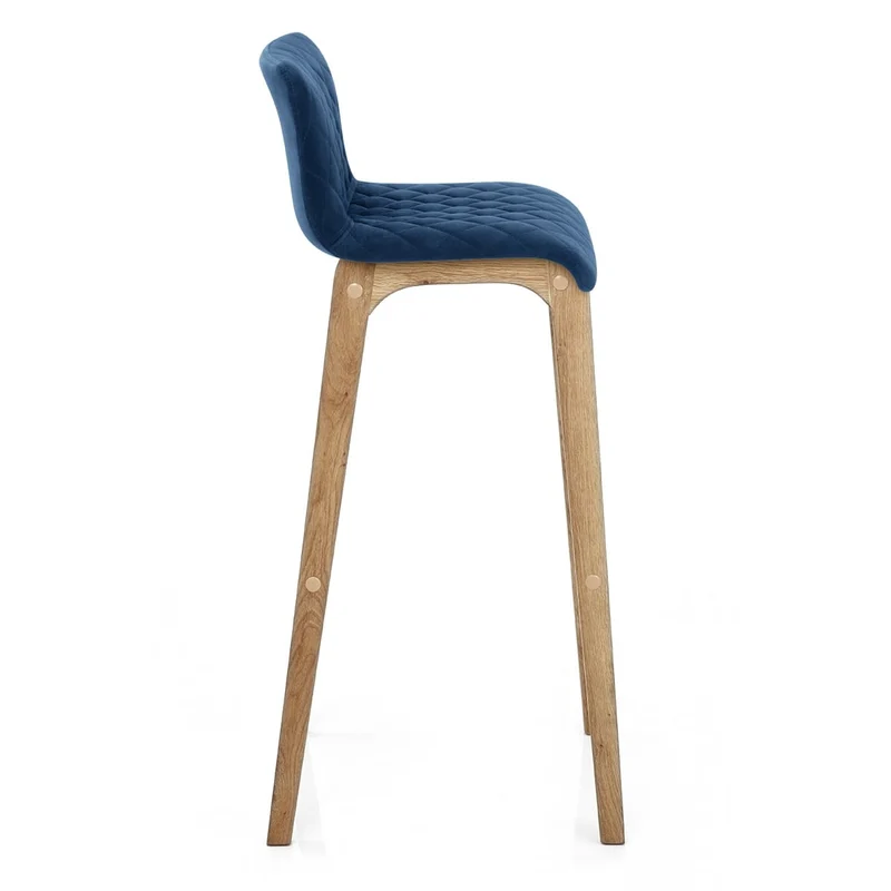 Tabouret de Bar Velours - Colt Bleu