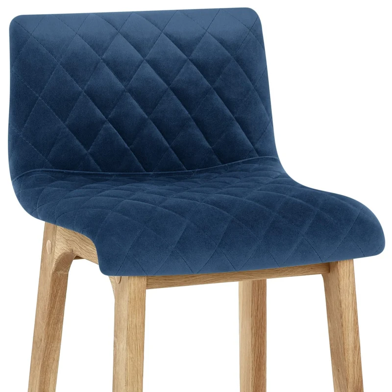 Tabouret de Bar Velours - Colt Bleu