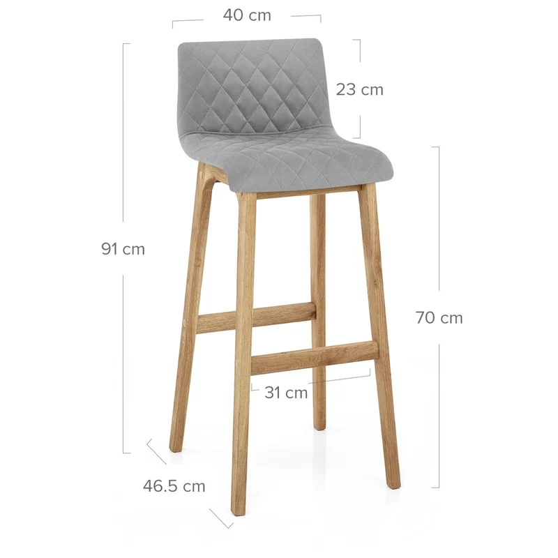 Tabouret de Bar Velours - Colt Gris