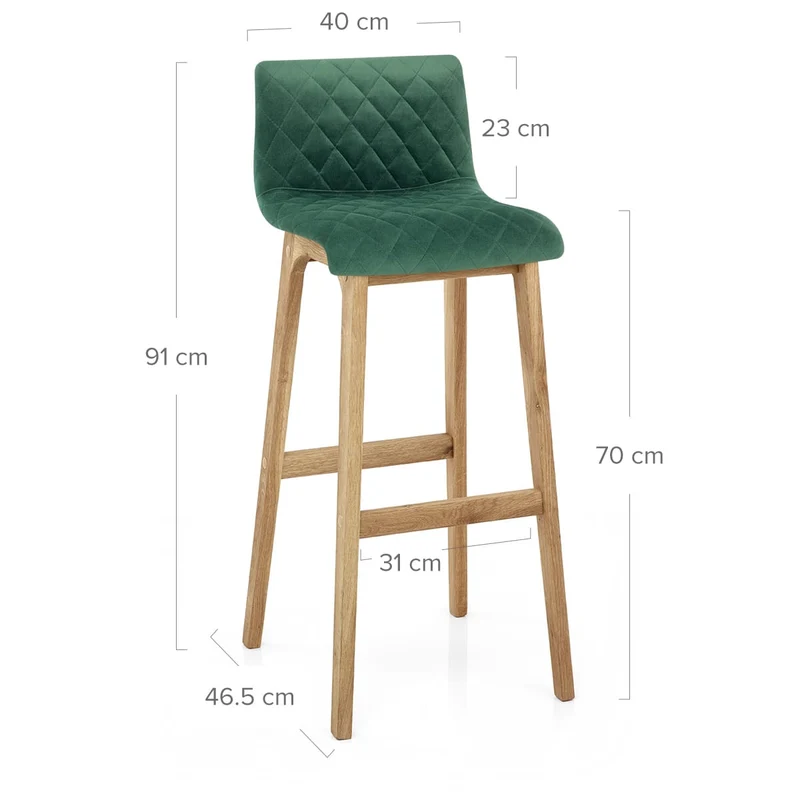 Tabouret de Bar Velours - Colt Vert