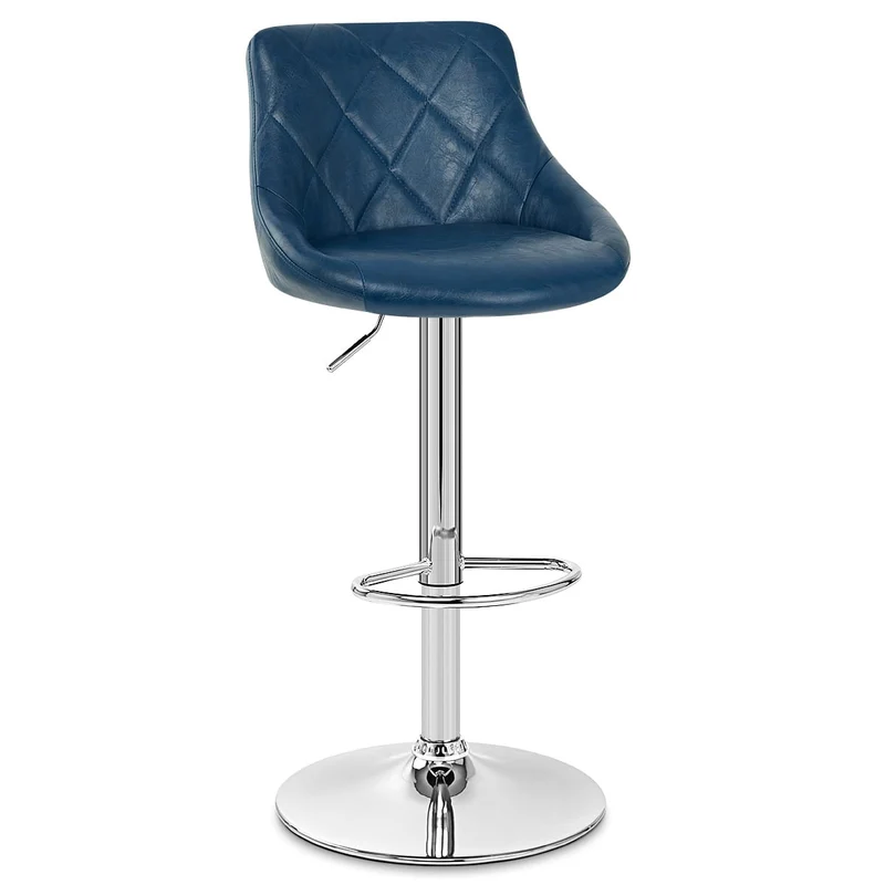 Tabouret de Bar Faux Cuir Antique - Hype Bleu