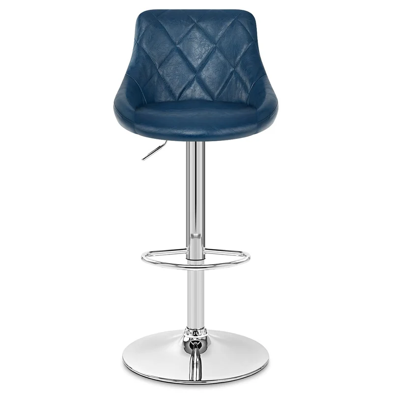 Tabouret de Bar Faux Cuir Antique - Hype Bleu