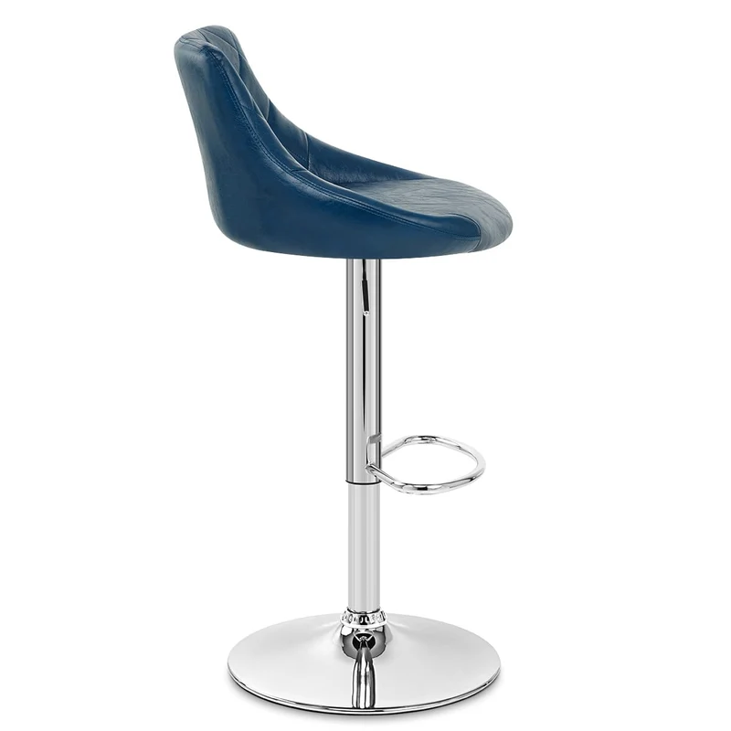 Tabouret de Bar Faux Cuir Antique - Hype Bleu