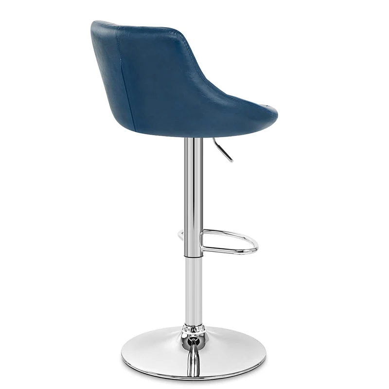 Tabouret de Bar Faux Cuir Antique - Hype Bleu