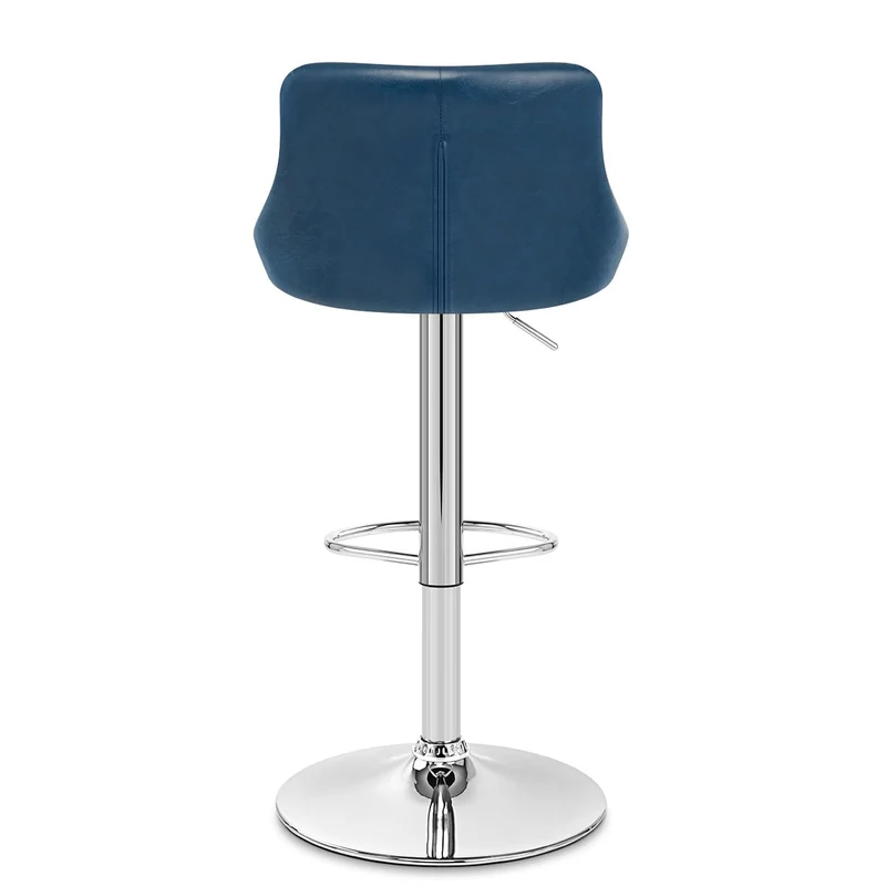 Tabouret de Bar Faux Cuir Antique - Hype Bleu