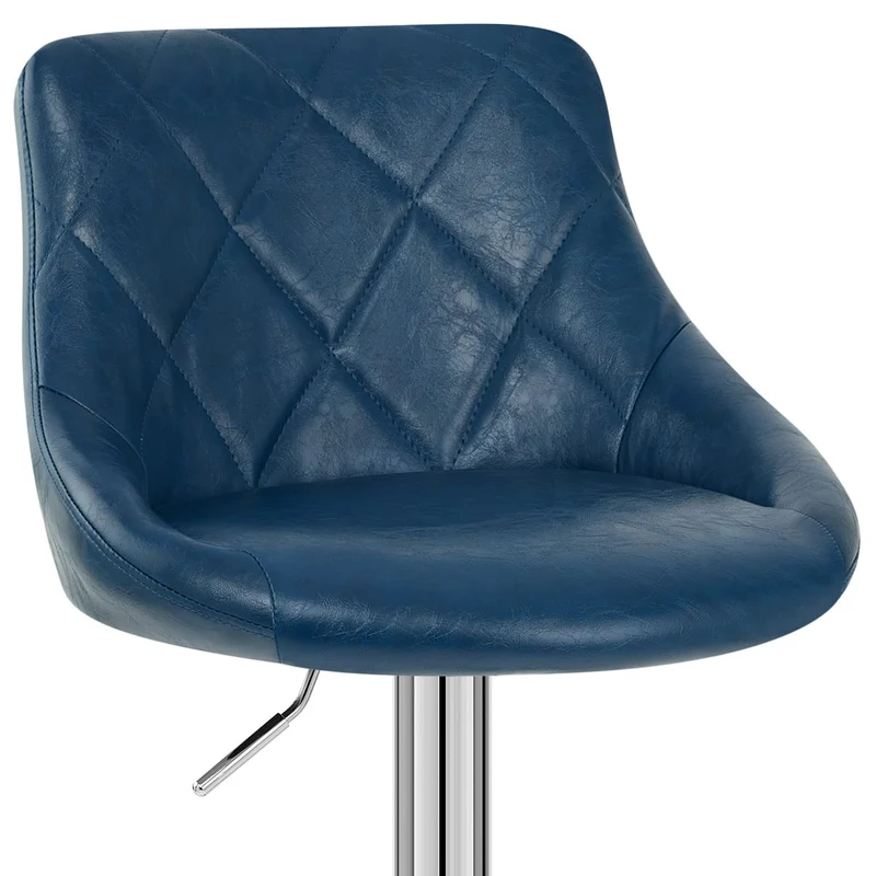 Tabouret de Bar Faux Cuir Antique - Hype Bleu