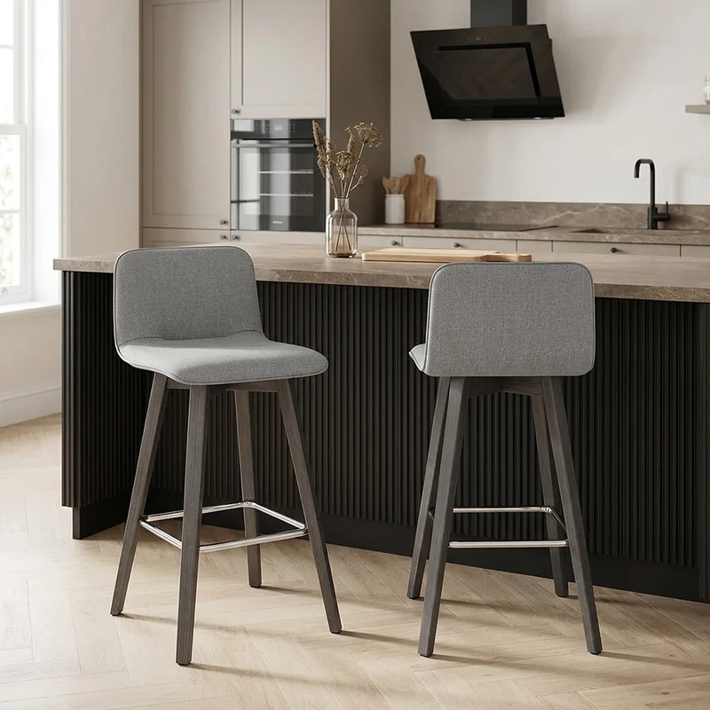 Chaise de Bar Bois Gris - Tide Gris