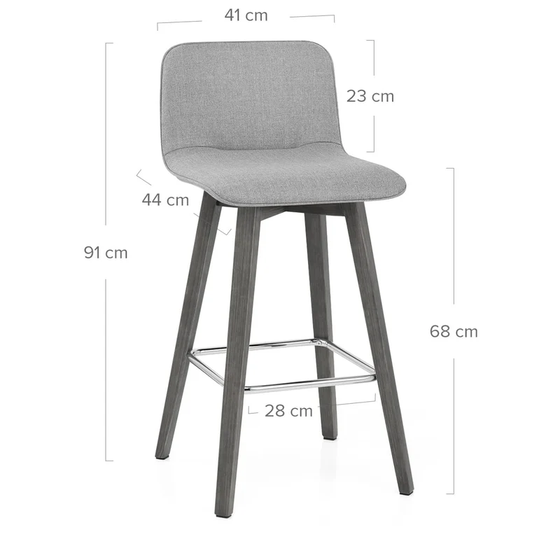 Chaise de Bar Bois Gris - Tide Gris
