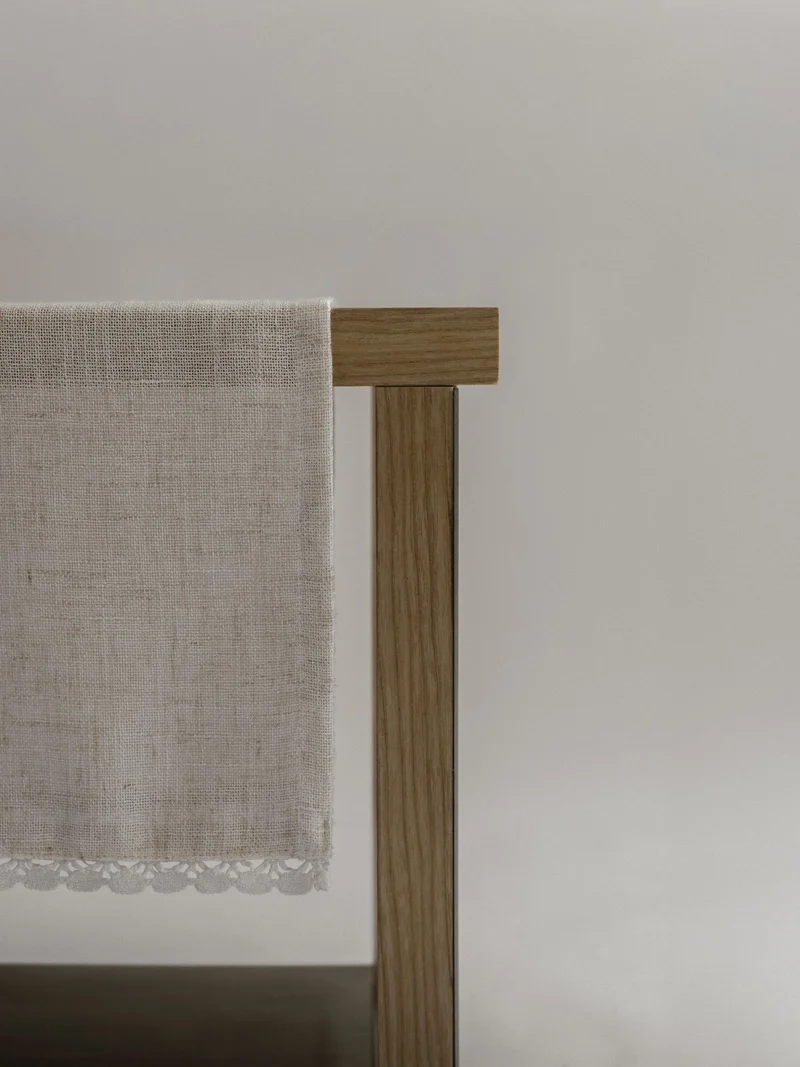 B2 STOOL Side Table in Oak and Stainless Steel