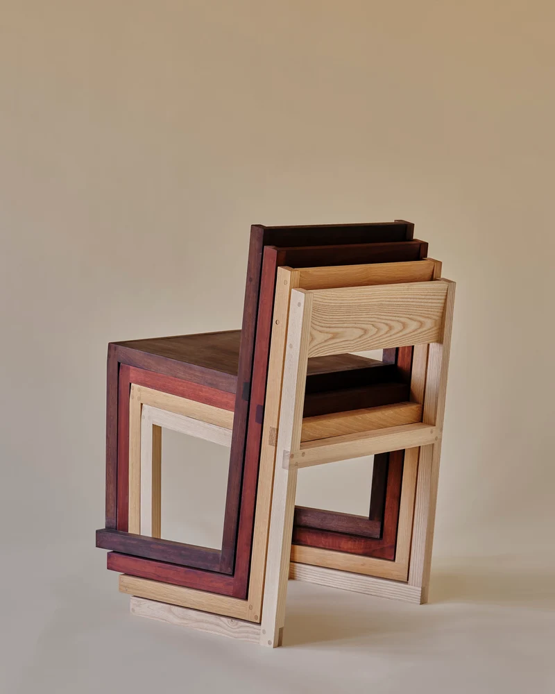 Stacking Chair in Smoked Walnut