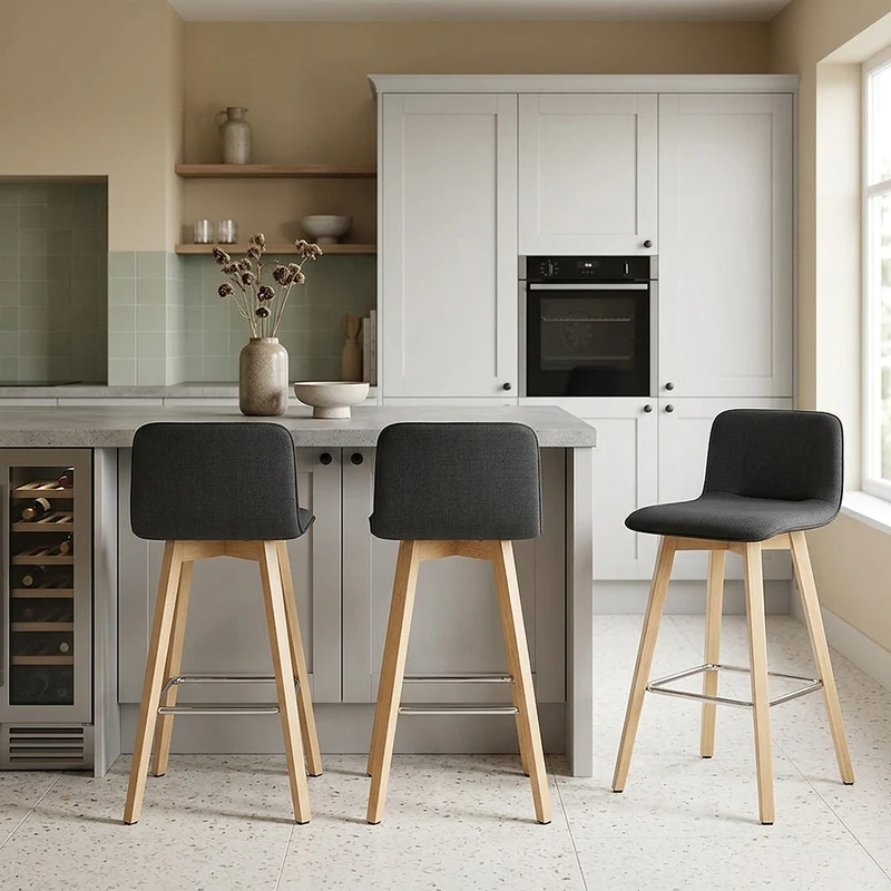 Chaise de Bar Bois - Tide Noir