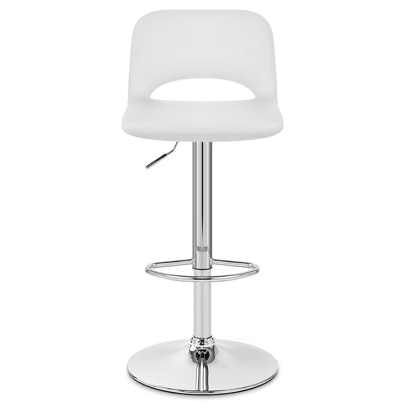 Tabouret de Bar Faux Cuir - Hugo Blanc