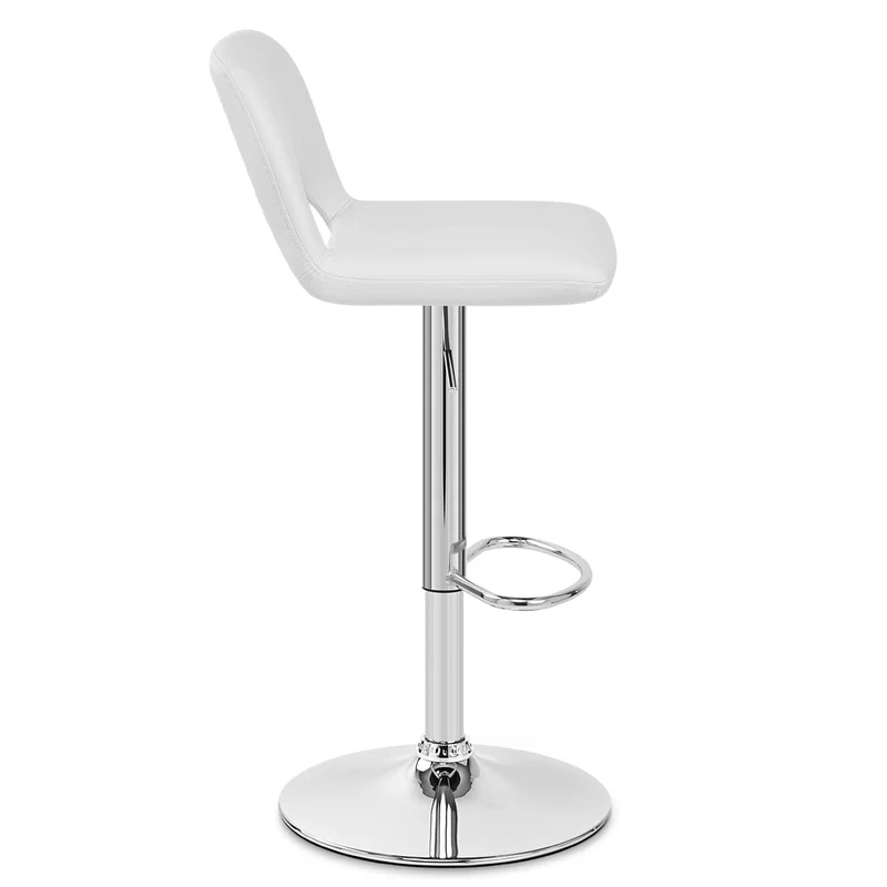 Tabouret de Bar Faux Cuir - Hugo Blanc