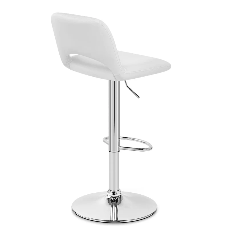 Tabouret de Bar Faux Cuir - Hugo Blanc