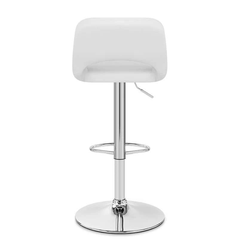 Tabouret de Bar Faux Cuir - Hugo Blanc