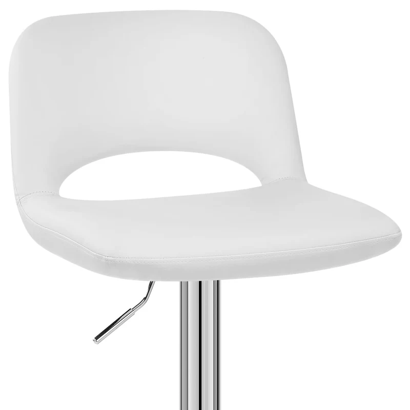 Tabouret de Bar Faux Cuir - Hugo Blanc