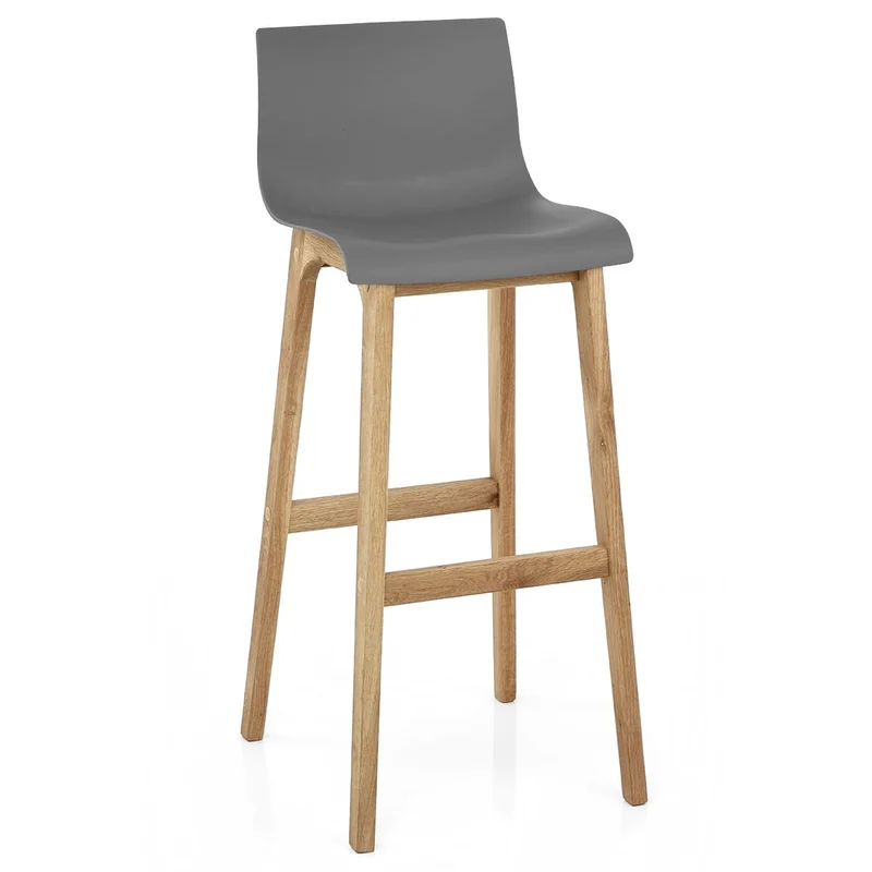 Tabouret de Bar Résine Bois - Drift ABS Gris Foncé