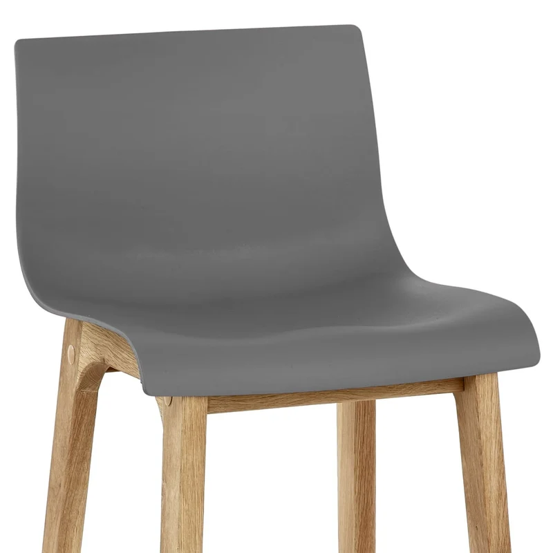 Tabouret de Bar Résine Bois - Drift ABS Gris Foncé