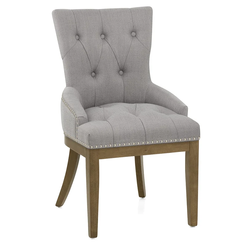 Chaise Chêne Tissu - Knightsbridge Gris