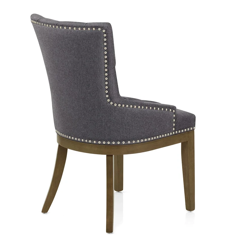 Chaise Chêne Tissu - Knightsbridge Gris Foncé