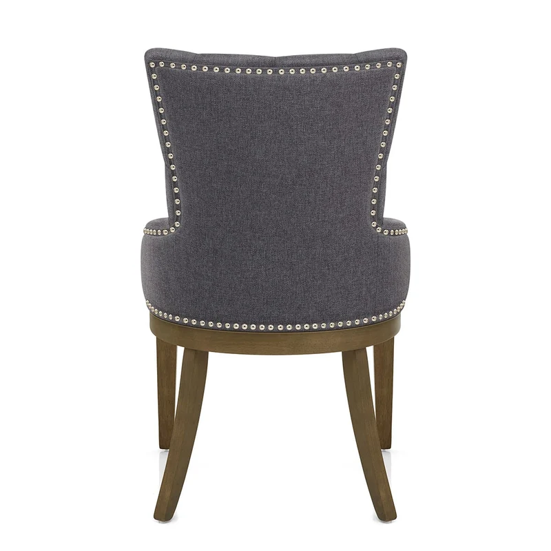 Chaise Chêne Tissu - Knightsbridge Gris Foncé