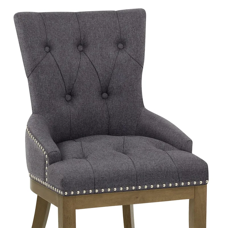 Chaise Chêne Tissu - Knightsbridge Gris Foncé