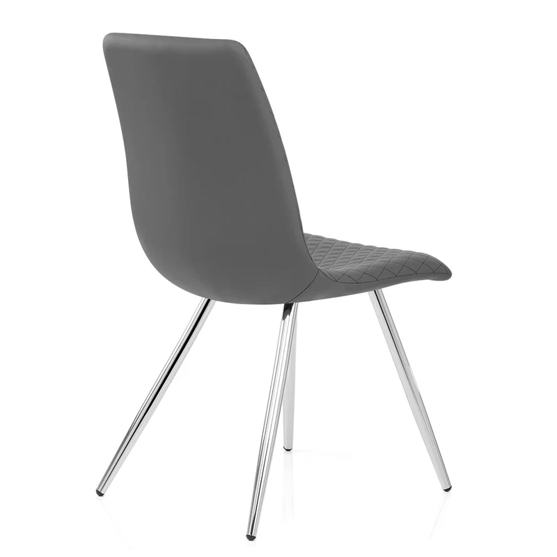Chaise Faux Cuir - Trévi Gris Foncé