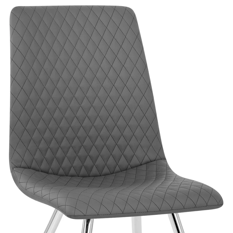 Chaise Faux Cuir - Trévi Gris Foncé
