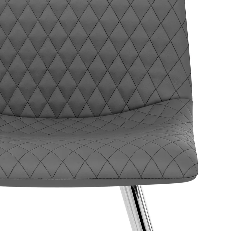 Chaise Faux Cuir - Trévi Gris Foncé