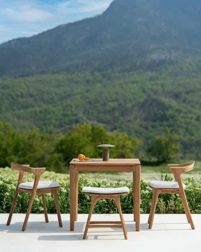 Ethnicraft - Tabouret Osso Extérieur (avec Coussin)