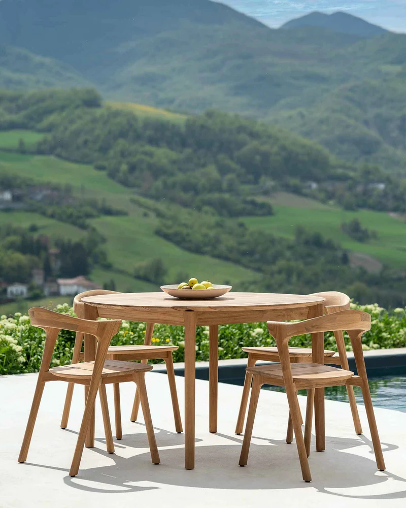 Ethnicraft Table Extérieur Ronde Bok