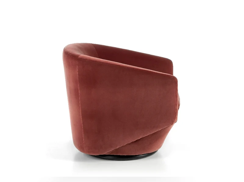 Fauteuil pivotant rembourré en velours 5041 Angel Cerdá