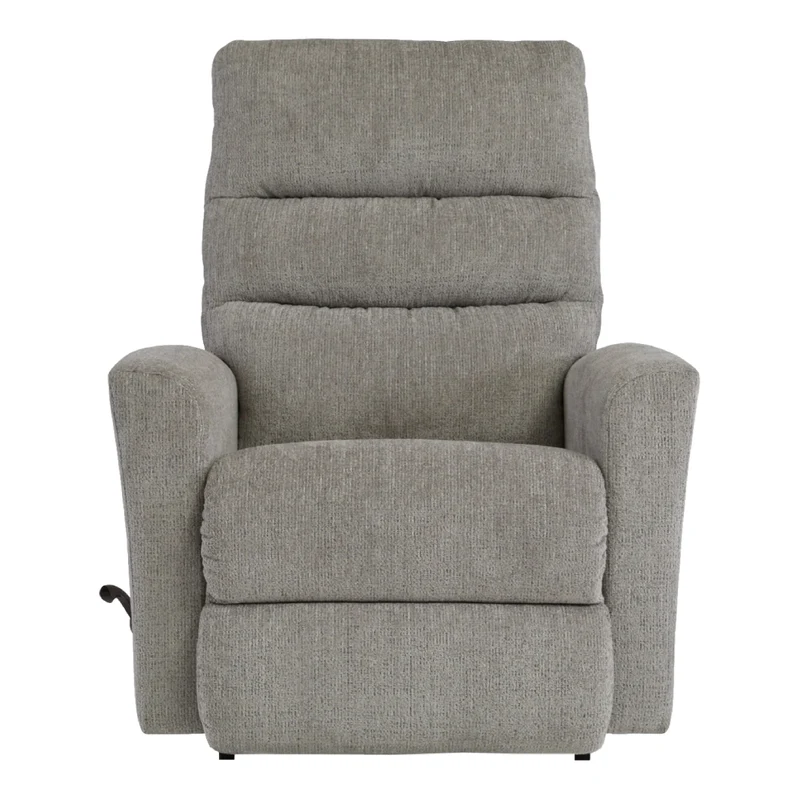 Fauteuil berçant et inclinable en tissu gris - Liam