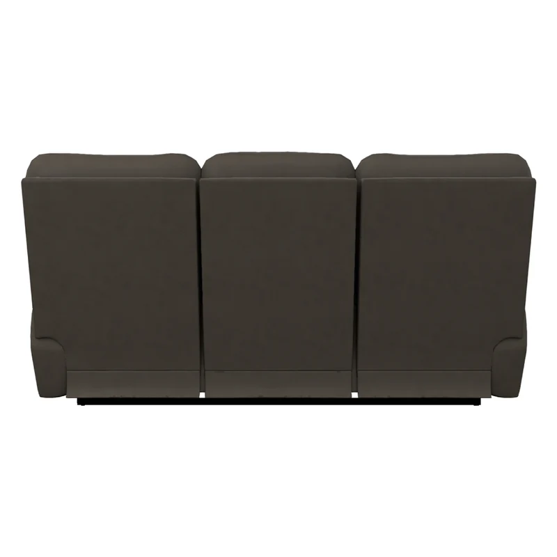 Sofa inclinable motorisé en cuir gris foncé avec ports USB intégrés - Trouper