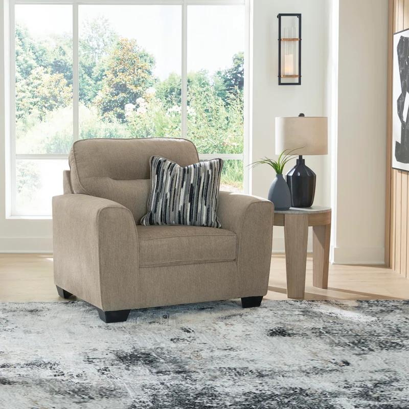 Fauteuil surdimensionné en tissu avec coussin - Olten