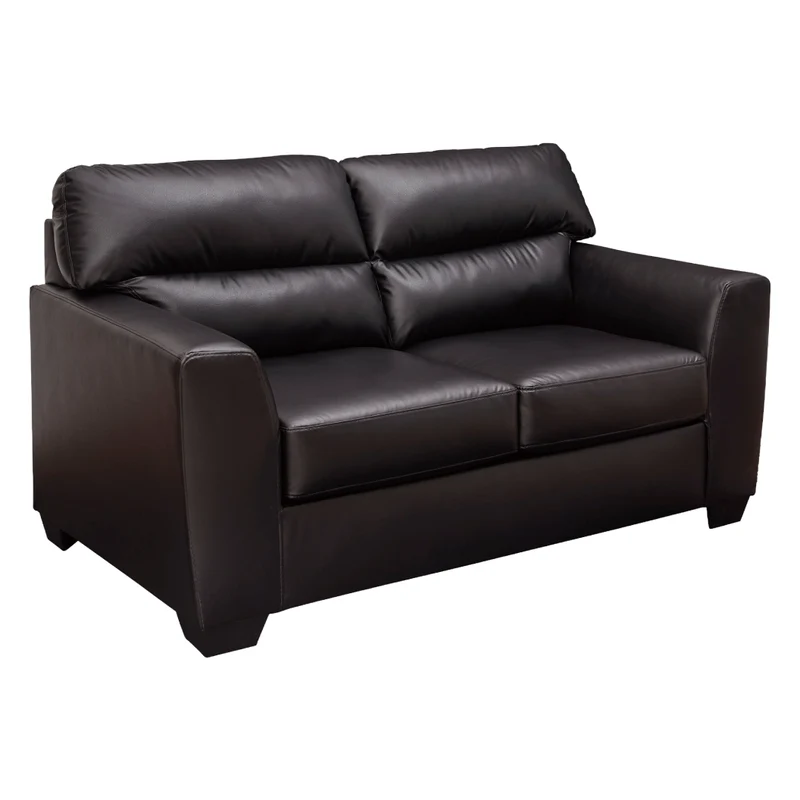 Causeuse aspect cuir noir - Glennbre