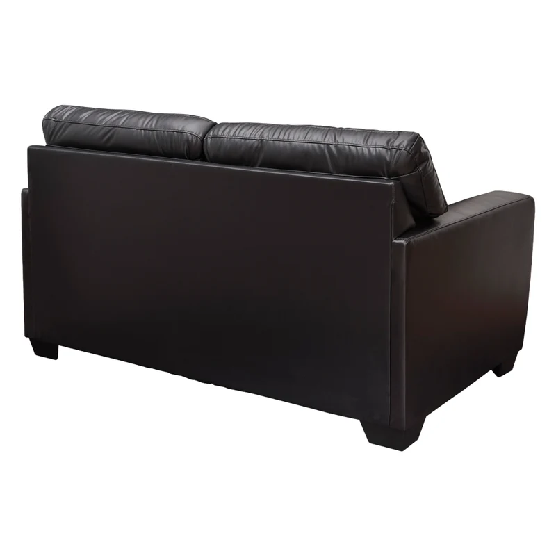 Causeuse aspect cuir noir - Glennbre