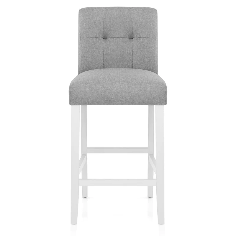 Chaise de Bar Bois Tissu - Crawford Gris