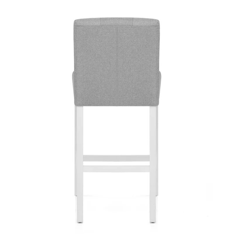 Chaise de Bar Bois Tissu - Crawford Gris