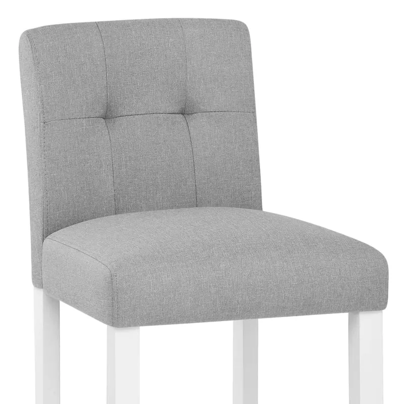 Chaise de Bar Bois Tissu - Crawford Gris