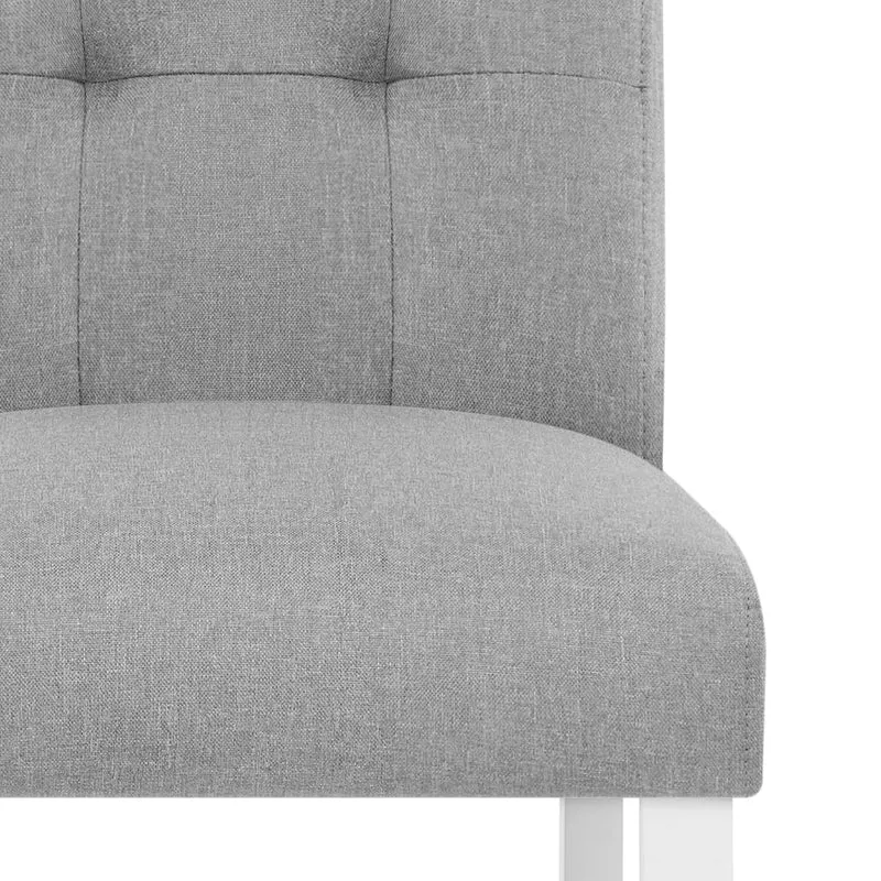 Chaise de Bar Bois Tissu - Crawford Gris